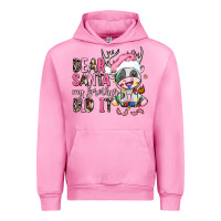 Fuchsia Pink dear santa my brother did it Urban Hoodie - AdoDesignShop
