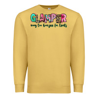 Antique Gold glamper way too boujee for tents Premium Sweatshirt - RanaPortraitStore
