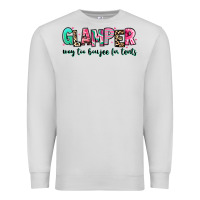 Dove Grey glamper way too boujee for tents Premium Sweatshirt - RanaPortraitStore
