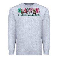 Heather Grey glamper way too boujee for tents Premium Sweatshirt - RanaPortraitStore