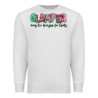 Oatmeal Heather glamper way too boujee for tents Premium Sweatshirt - RanaPortraitStore