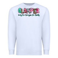 White glamper way too boujee for tents Premium Sweatshirt - RanaPortraitStore