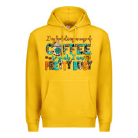 Lemon i am holding a cup of coffee so yeah iam pretty bu Premium Hoodie - AdoDesignShop