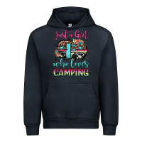 Navy just a girl who loves camping Urban Hoodie - JahusDesignShop