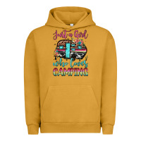 Pigment Peanut Butter just a girl who loves camping Urban Hoodie - JahusDesignShop