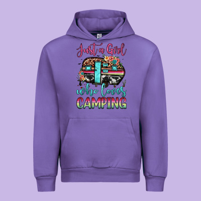 Just A Girl Who Loves Camping Urban Hoodie Designed By Jahusdesignshop