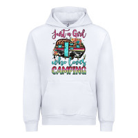 White just a girl who loves camping Urban Hoodie - JahusDesignShop