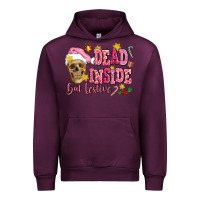 Mauve Wine dead inside but festive Urban Hoodie - AdoDesignShop