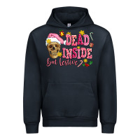 Navy dead inside but festive Urban Hoodie - AdoDesignShop