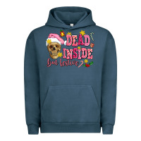 Pigment Midnight Navy dead inside but festive Urban Hoodie - AdoDesignShop