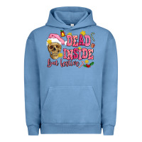 Pigment Pebble Blue dead inside but festive Urban Hoodie - AdoDesignShop