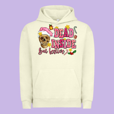 Dead Inside But Festive Urban Hoodie Designed By Adodesignshop