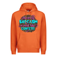 Carrot throwing sarcasm around like confetti Premium Hoodie - AdoDesignShop