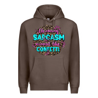 Coffee throwing sarcasm around like confetti Premium Hoodie - AdoDesignShop