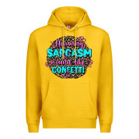 Lemon throwing sarcasm around like confetti Premium Hoodie - AdoDesignShop