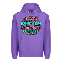 Purple throwing sarcasm around like confetti Premium Hoodie - AdoDesignShop