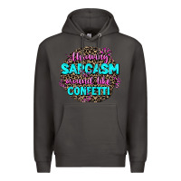 Smoke throwing sarcasm around like confetti Premium Hoodie - AdoDesignShop