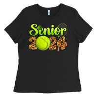 Black tennis senior 2024 Ladies Tee - BarkalooDesign