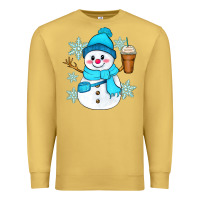 Antique Gold cute snowman Premium Sweatshirt - Zillion Design Studio