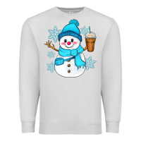 Dove Grey cute snowman Premium Sweatshirt - Zillion Design Studio