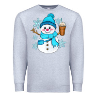 Heather Grey cute snowman Premium Sweatshirt - Zillion Design Studio