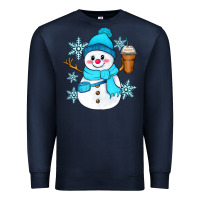 Navy cute snowman Premium Sweatshirt - Zillion Design Studio