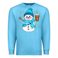 Ocean Blue cute snowman Premium Sweatshirt - Zillion Design Studio
