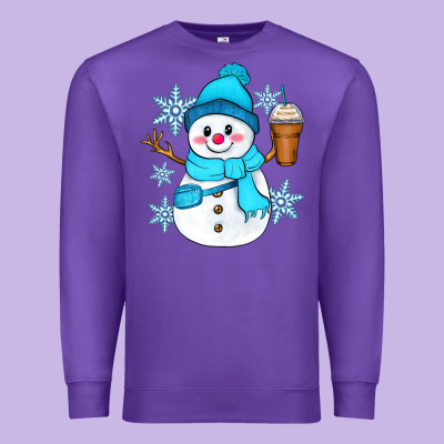 Cute Snowman Premium Sweatshirt Designed By Zillion Design Studio
