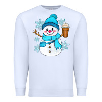 White cute snowman Premium Sweatshirt - Zillion Design Studio