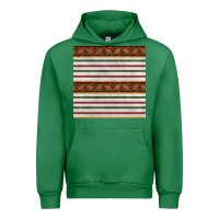 Emerald christmas mistletoe and stripes seamless pattern Urban Hoodie - BundleAndBundleShop