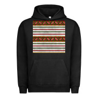 Pigment Black christmas mistletoe and stripes seamless pattern Urban Hoodie - BundleAndBundleShop