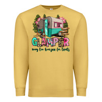 Antique Gold glamper way too boujee for tents 2 Premium Sweatshirt - RanaPortraitStore