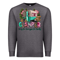 Charcoal Heather glamper way too boujee for tents 2 Premium Sweatshirt - RanaPortraitStore