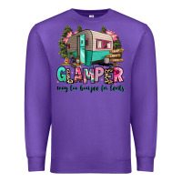 Purple glamper way too boujee for tents 2 Premium Sweatshirt - RanaPortraitStore