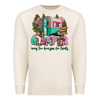 Sandshell glamper way too boujee for tents 2 Premium Sweatshirt - RanaPortraitStore