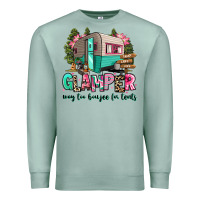 Seafoam glamper way too boujee for tents 2 Premium Sweatshirt - RanaPortraitStore