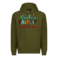 Army Green santa s favorite basketball player Premium Hoodie - JahusDesignShop