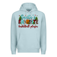 Blue Mist santa s favorite basketball player Premium Hoodie - JahusDesignShop