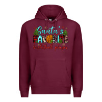 Burgundy santa s favorite basketball player Premium Hoodie - JahusDesignShop