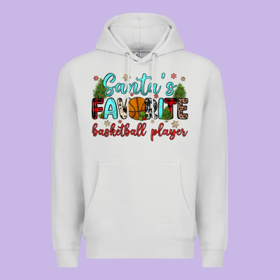 Santa S Favorite Basketball Player Premium Hoodie Designed By Jahusdesignshop