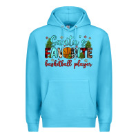 Ocean Blue santa s favorite basketball player Premium Hoodie - JahusDesignShop
