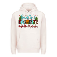 Pale Pink santa s favorite basketball player Premium Hoodie - JahusDesignShop
