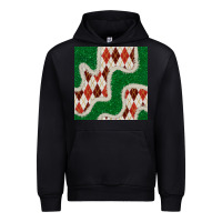 Black christmas diamond plaid and green glitter seamless pattern Urban Hoodie - BundleAndBundleShop
