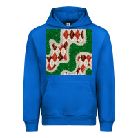Cobalt christmas diamond plaid and green glitter seamless pattern Urban Hoodie - BundleAndBundleShop