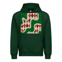 Forest Green christmas diamond plaid and green glitter seamless pattern Urban Hoodie - BundleAndBundleShop
