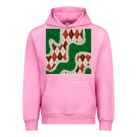 Fuchsia Pink christmas diamond plaid and green glitter seamless pattern Urban Hoodie - BundleAndBundleShop