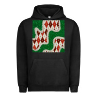 Pigment Black christmas diamond plaid and green glitter seamless pattern Urban Hoodie - BundleAndBundleShop
