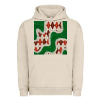 Pigment French Oak christmas diamond plaid and green glitter seamless pattern Urban Hoodie - BundleAndBundleShop