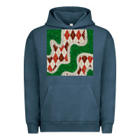 Pigment Midnight Navy christmas diamond plaid and green glitter seamless pattern Urban Hoodie - BundleAndBundleShop