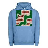 Pigment Pebble Blue christmas diamond plaid and green glitter seamless pattern Urban Hoodie - BundleAndBundleShop